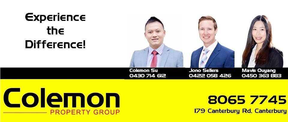 Colemon Property Group Pty Ltd | 179 Canterbury Rd, Canterbury NSW 2193, Australia | Phone: (02) 8065 7745