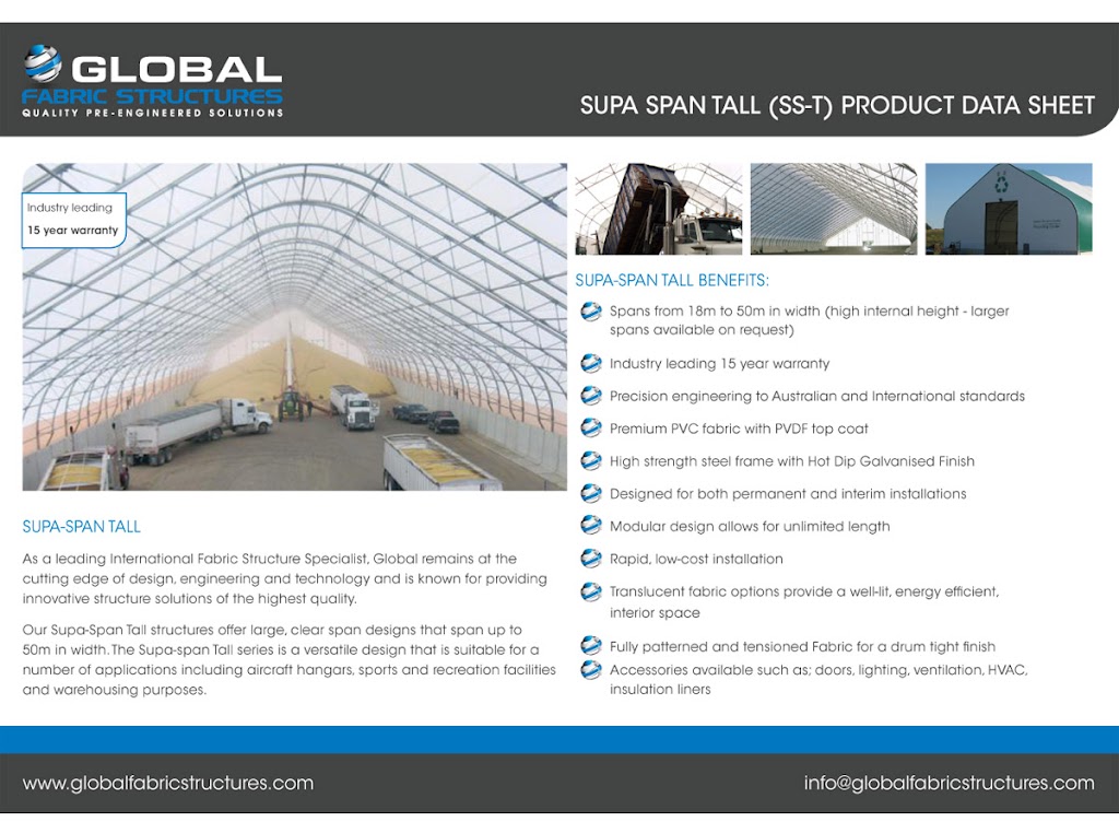 Global Fabric Structures | Unit 14/15 John Duncan Ct, Varsity Lakes QLD 4227, Australia | Phone: (07) 5587 7000