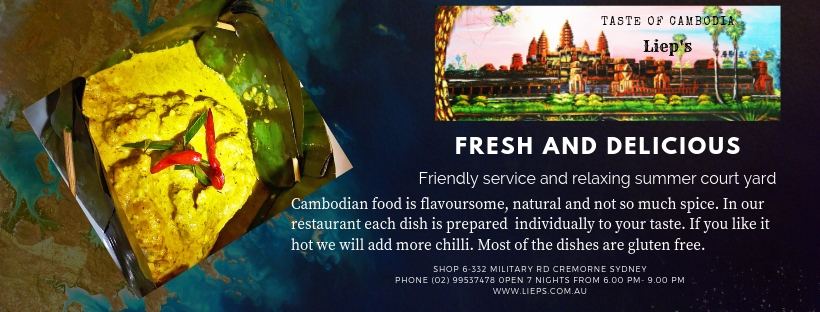 Lieps Taste of Cambodia Restaurant | restaurant | 332 Military Rd, Cremorne NSW 2090, Australia | 0299537478 OR +61 2 9953 7478