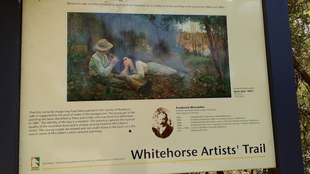 Blackburn Lake - Whitehorse Artists Trail - "Bush idyll 1893" | 40 Lake Rd, Blackburn VIC 3130, Australia