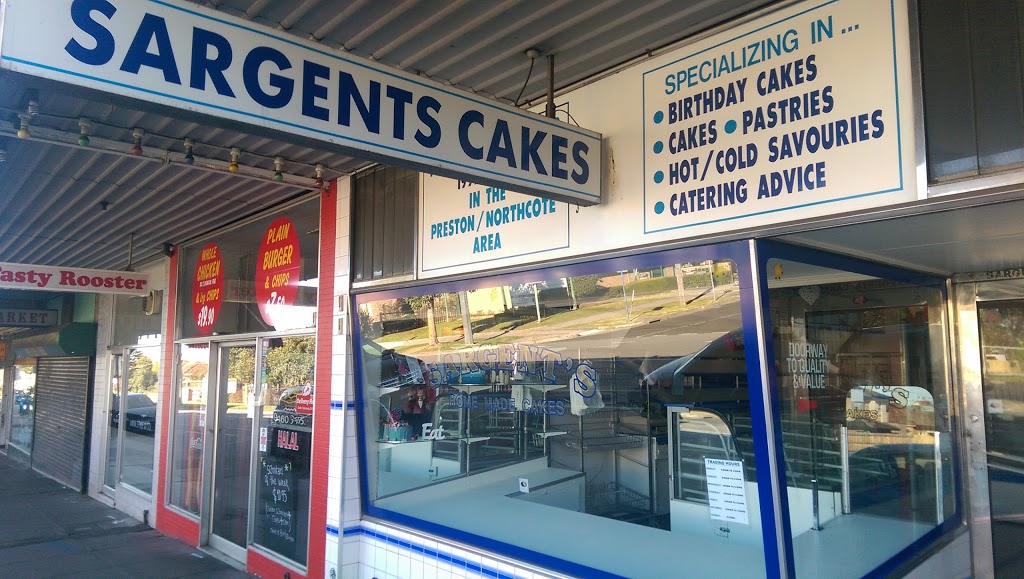 Sargents Cakes | bakery | 40 Edwardes St, Reservoir VIC 3073, Australia | 0394692304 OR +61 3 9469 2304