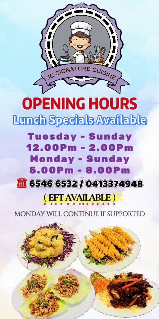 JC Signature Cuisine | 131 Mayne St, Murrurundi NSW 2338, Australia | Phone: 0461 410 498