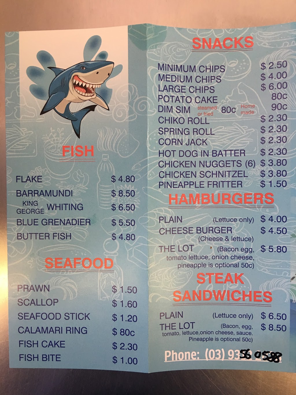 Deep Blue Sea Fish n Chips & Chicken Bar | meal takeaway | Shop 3/112-120 Main Rd E, St Albans VIC 3021, Australia | 0393560588 OR +61 3 9356 0588