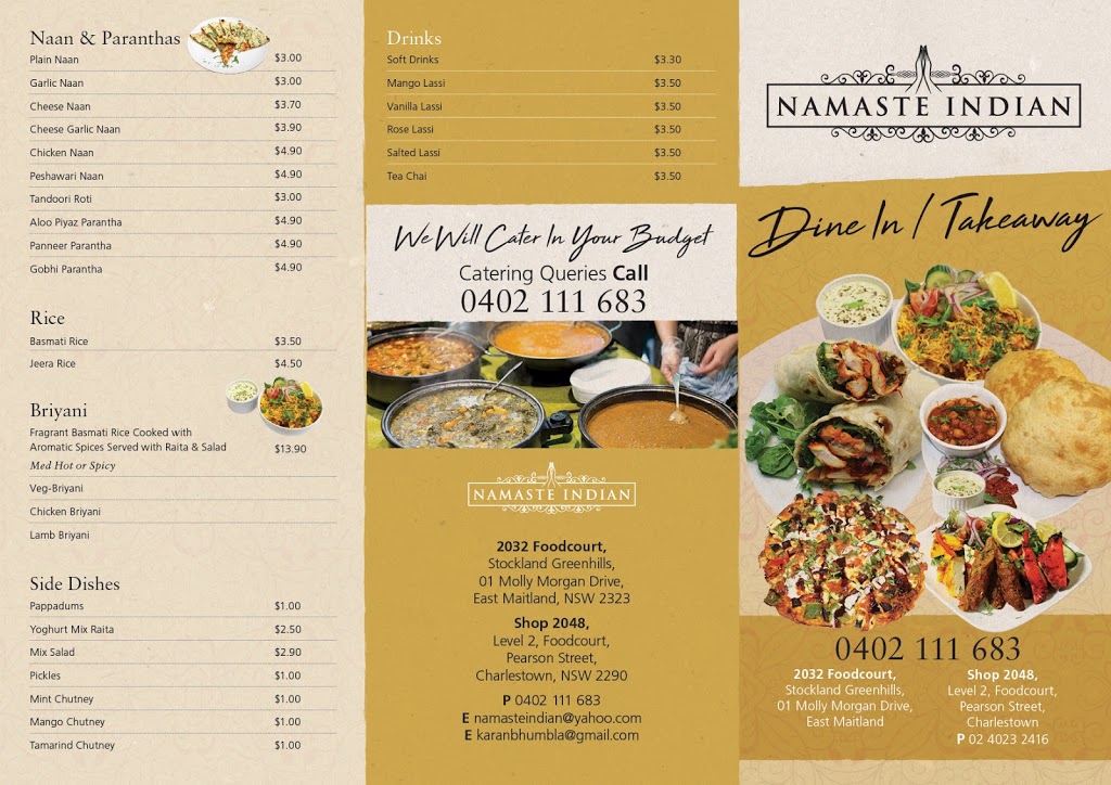 namaste indian | restaurant | shop 2048, Pearson St, Charlestown NSW 2290, Australia | 0240232416 OR +61 2 4023 2416