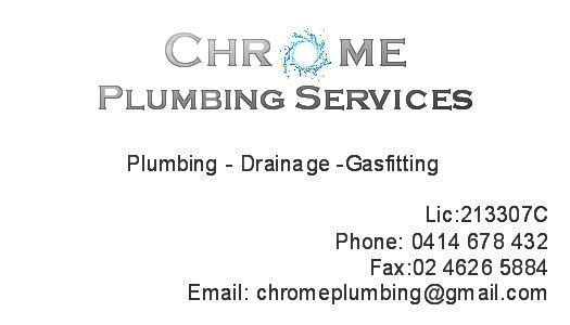 Chrome Plumbing Services | plumber | MacArthur Rd, Elderslie NSW 2570, Australia | 0414678432 OR +61 414 678 432