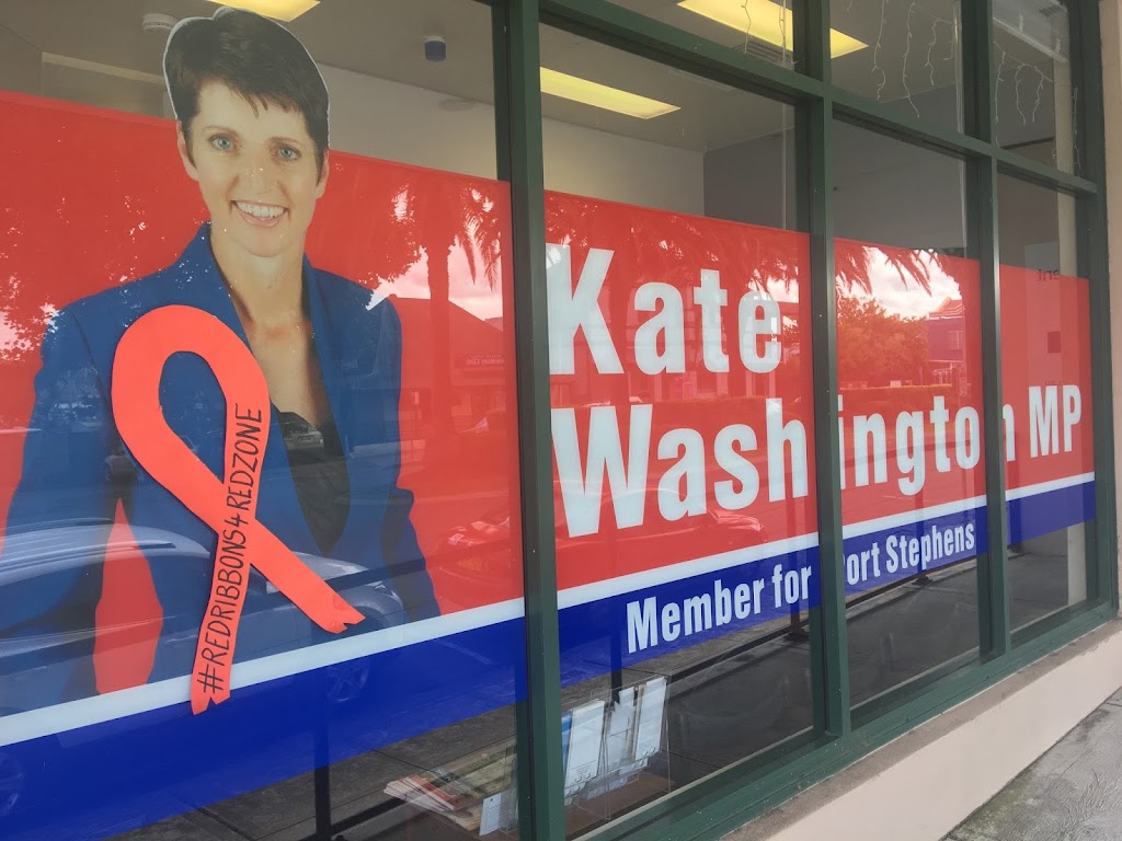 Kate Washington MP: Member for Port Stephens |  | 82 Port Stephens St, Raymond Terrace NSW 2324, Australia | 0249874455 OR +61 2 4987 4455