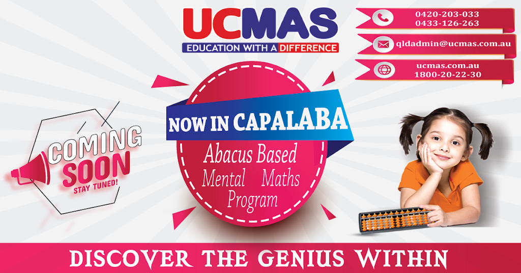 UCMAS Capalaba Abacus Based Mental Maths Institute |  | 55 Degen Rd, Capalaba QLD 4157, Australia | 0433126263 OR +61 433 126 263