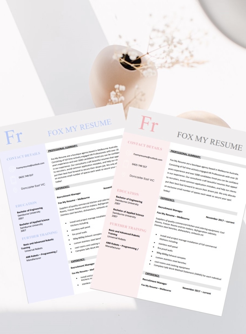 Fox My Resume | 4/127 Wantirna Rd, Ringwood VIC 3134, Australia | Phone: 0425 749 557