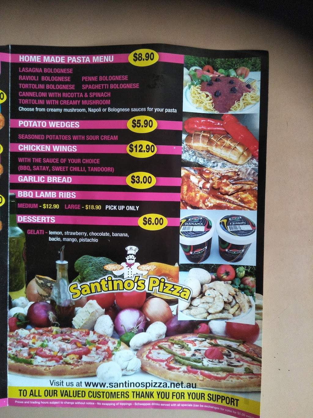 Santinos Pizza Pasta | meal delivery | 502 Plenty Rd, Preston VIC 3072, Australia | 0394785999 OR +61 3 9478 5999