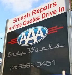 A A A Body Works | car repair | 44 Connell Rd, Oakleigh VIC 3166, Australia | 0395690451 OR +61 3 9569 0451