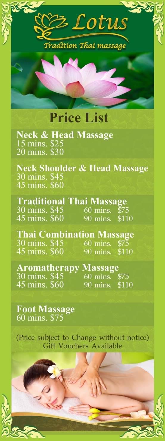 Lotus Traditional Thai Massage | Shop 7/1283 Point Nepean Rd, Rosebud VIC 3939, Australia | Phone: (03) 5986 1453