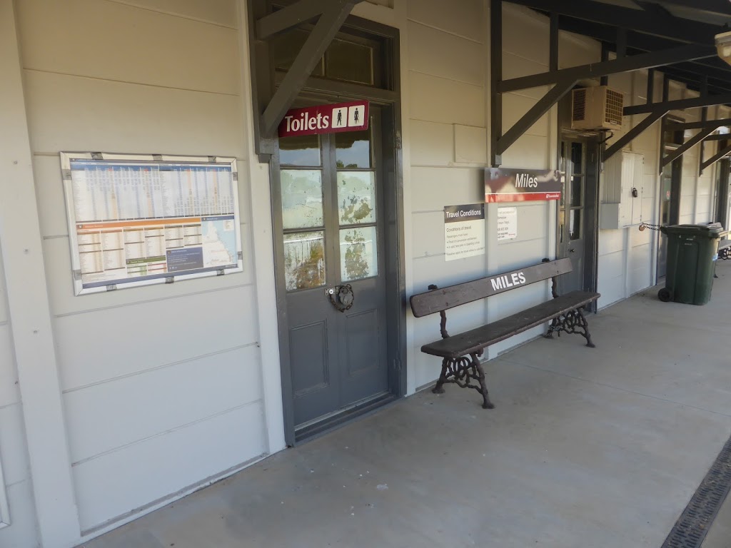 Miles Railway Station |  | 5 Corbett Dr, Miles QLD 4415, Australia | 1300131722 OR +61 1300 131 722