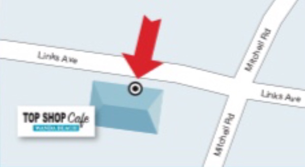 Top Shop Cafe - Wanda Beach | 35 Mitchell Rd, side of corner, Links Ave, Cronulla NSW 2230, Australia | Phone: (02) 9544 3222