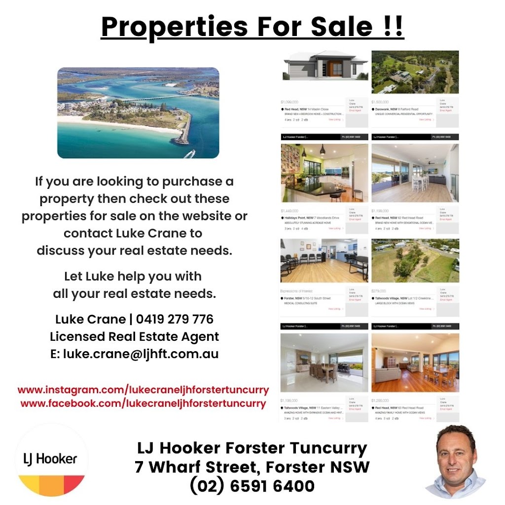 Luke Crane LJ Hooker Forster Tuncury | real estate agency | 10 Waitpinga Ct, Red Head NSW 2430, Australia | 0419279776 OR +61 419 279 776