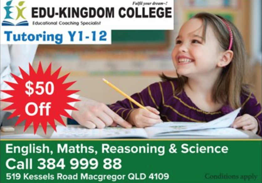 Edu-Kingdom College Macgregor | 519 Kessels Rd, Macgregor QLD 4109, Australia | Phone: (07) 3849 9988
