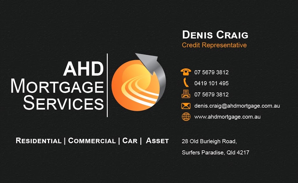 AHD Mortgage Services | finance | 28 Old Burleigh Rd, Surfers Paradise QLD 4217, Australia | 0419101495 OR +61 419 101 495