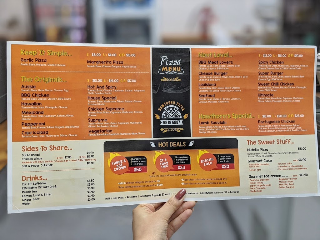 Hawthorn Pizza | meal takeaway | 580 Burwood Rd, Hawthorn VIC 3122, Australia | 0398196887 OR +61 3 9819 6887