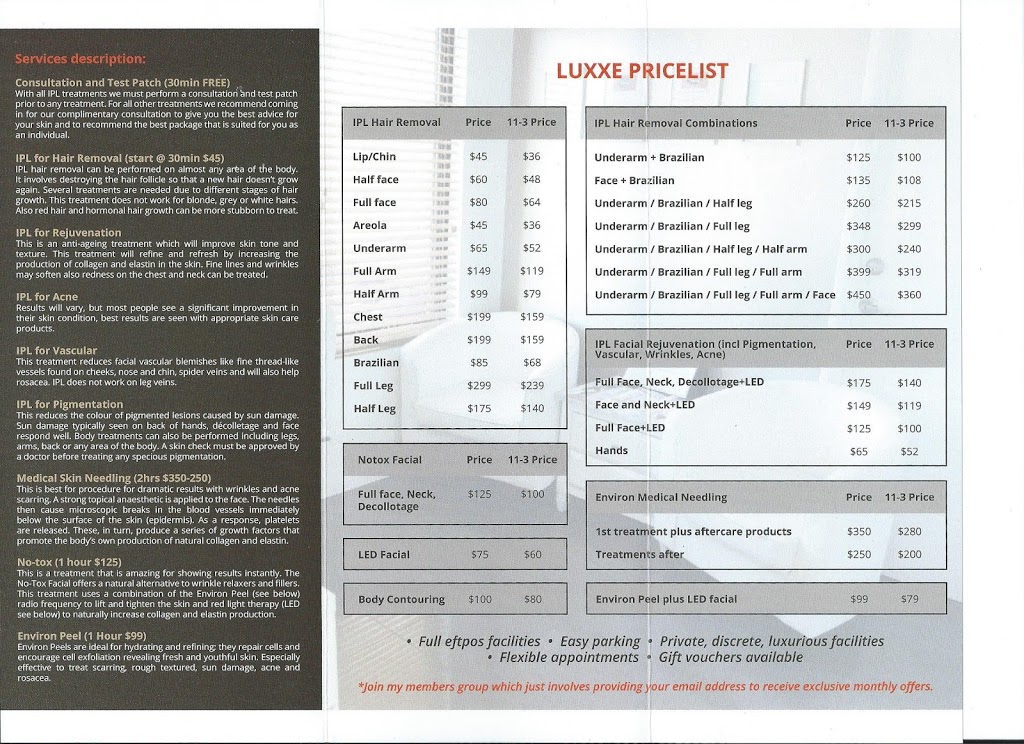 Luxxe IPL & Skin Clinic | hair care | 30 Jubata Turn, Tapping WA 6065, Australia | 0415939394 OR +61 415 939 394
