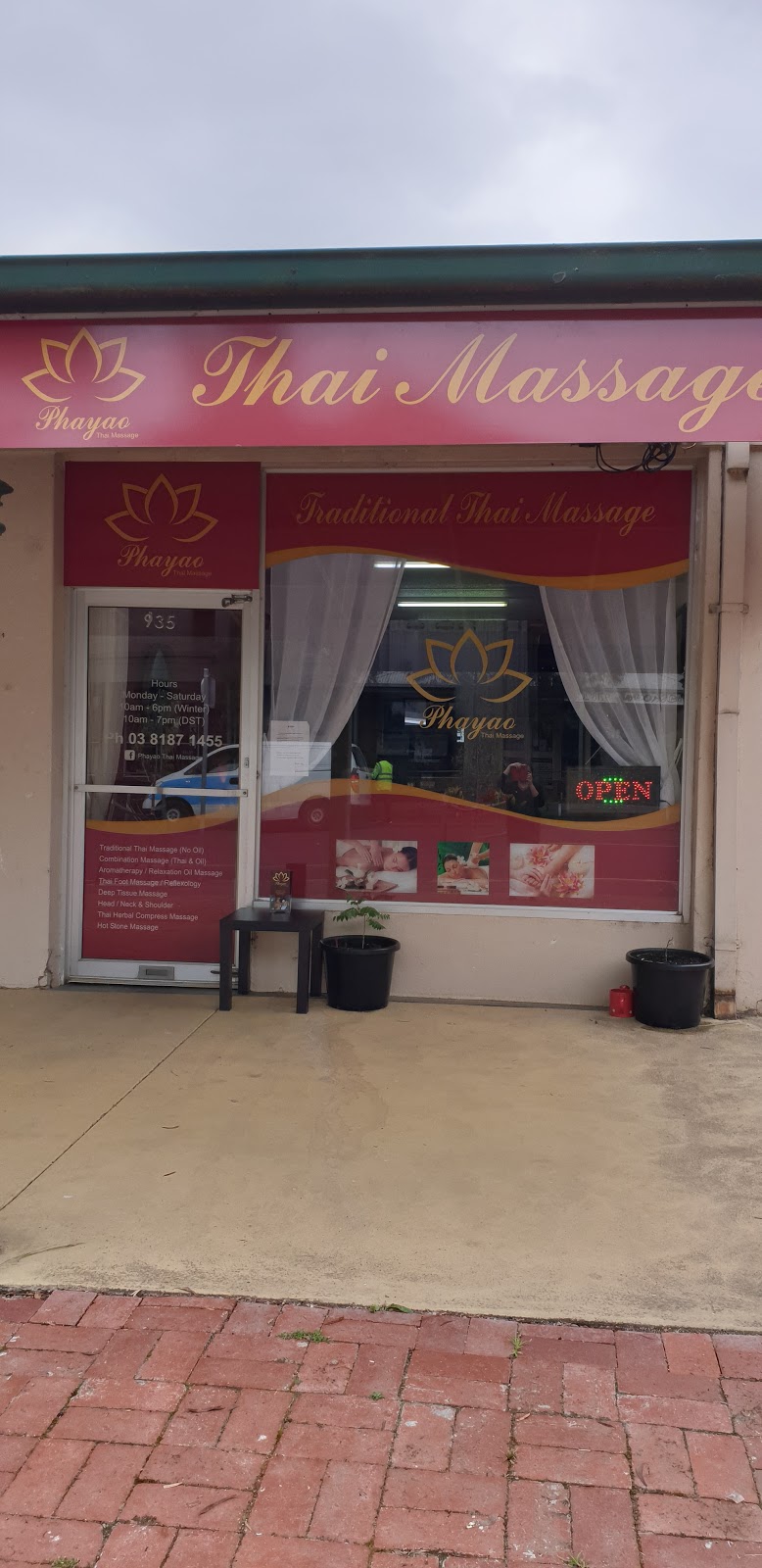 Phayao Thai Massage | 935 Heidelberg-Kinglake Rd, Hurstbridge VIC 3099, Australia | Phone: (03) 8187 1455