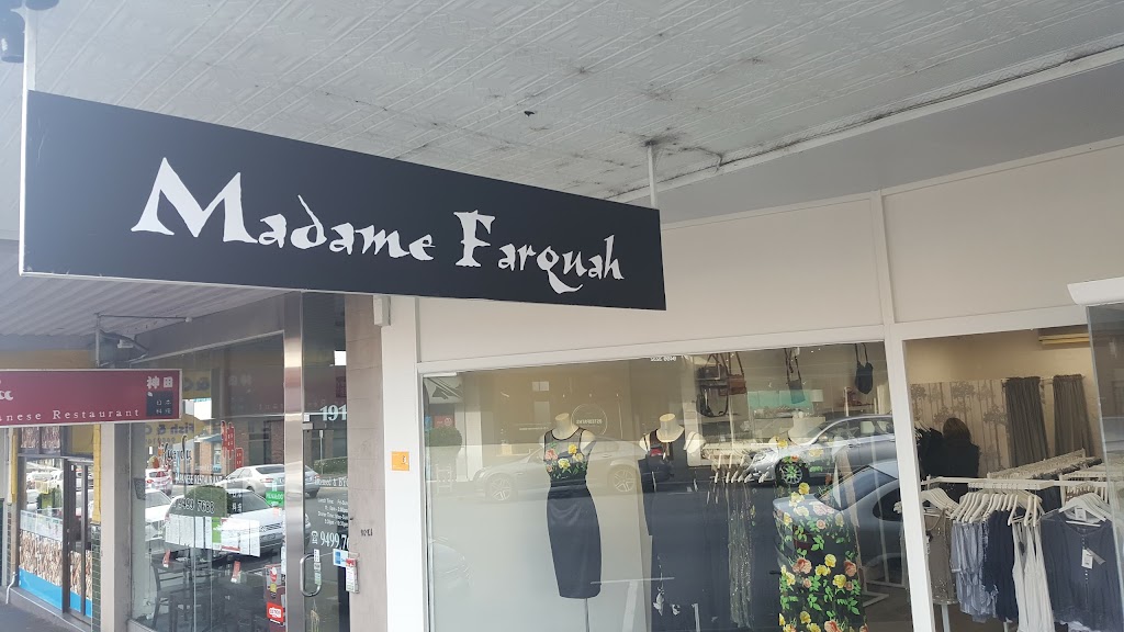 Madame Farquah | clothing store | 193 Upper Heidelberg Rd, Ivanhoe VIC 3079, Australia | 0422907899 OR +61 422 907 899