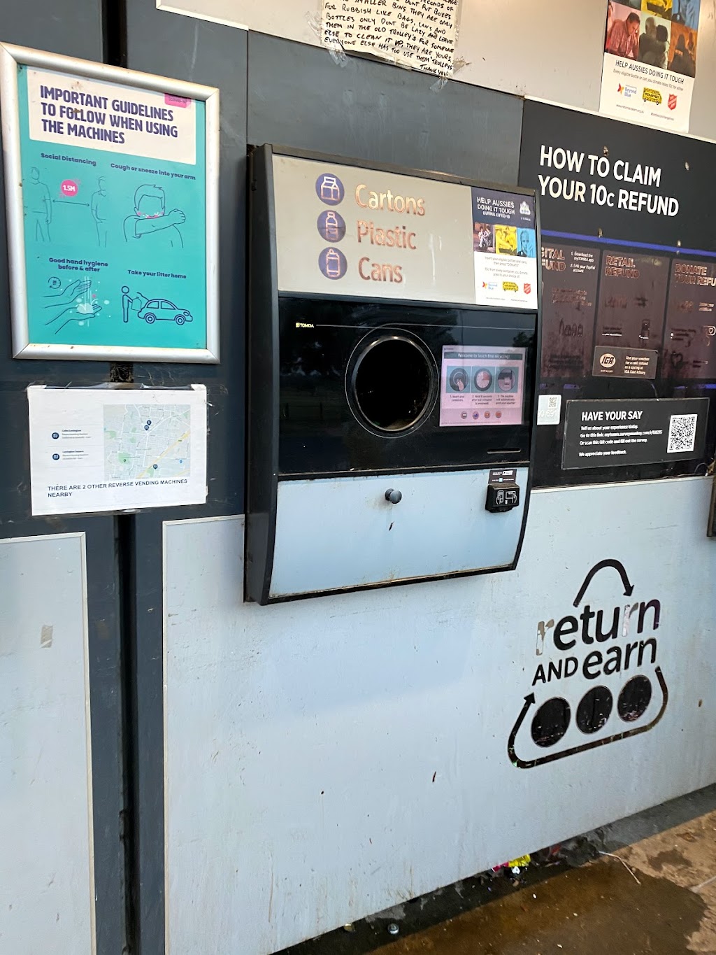 Return and Earn TOMRA Reverse Vending Machine Cnr Keene St &, Andrews