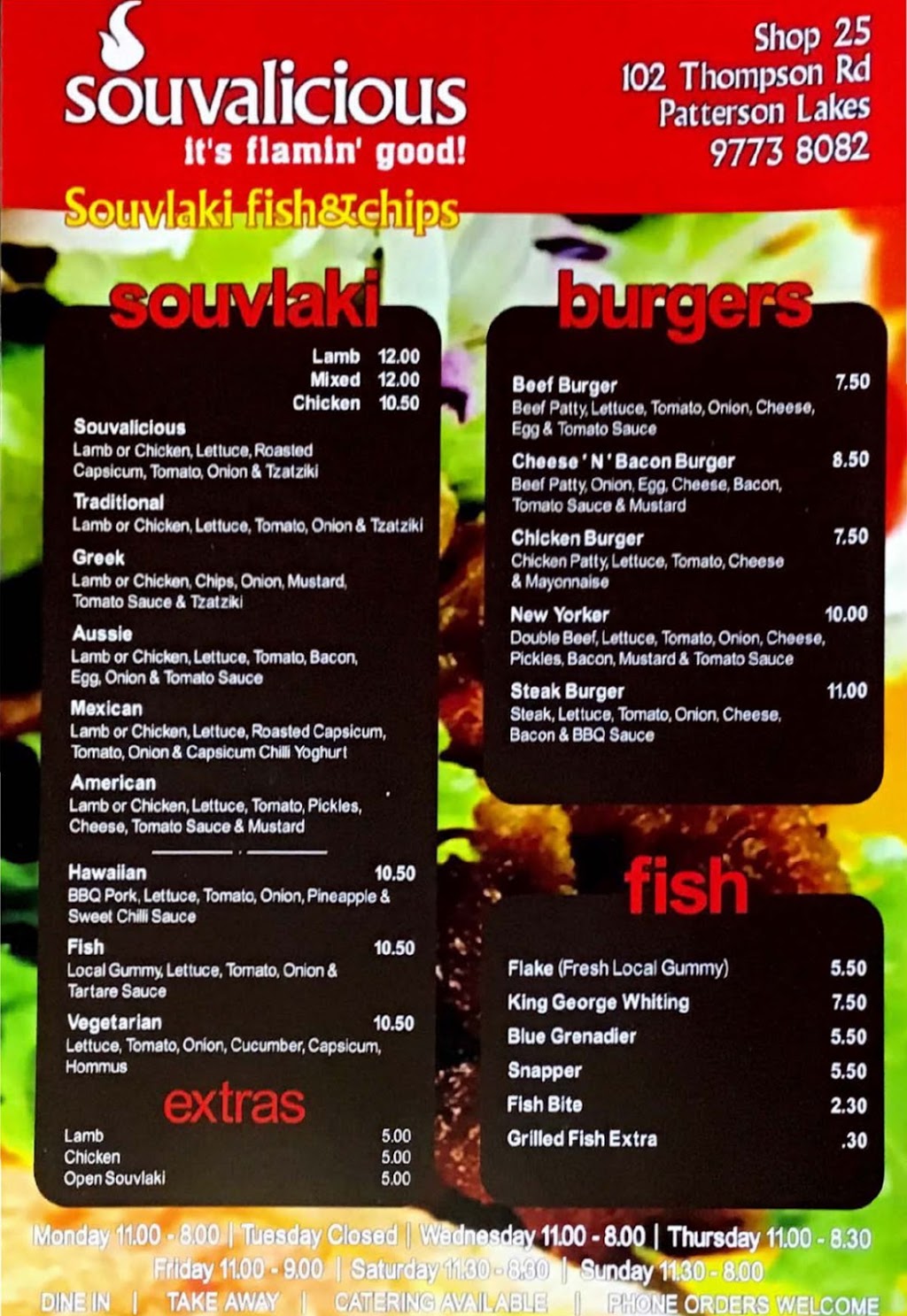 Souvalicious | meal takeaway | 102 Gladesville Blvd, Patterson Lakes VIC 3197, Australia | 0397738082 OR +61 3 9773 8082