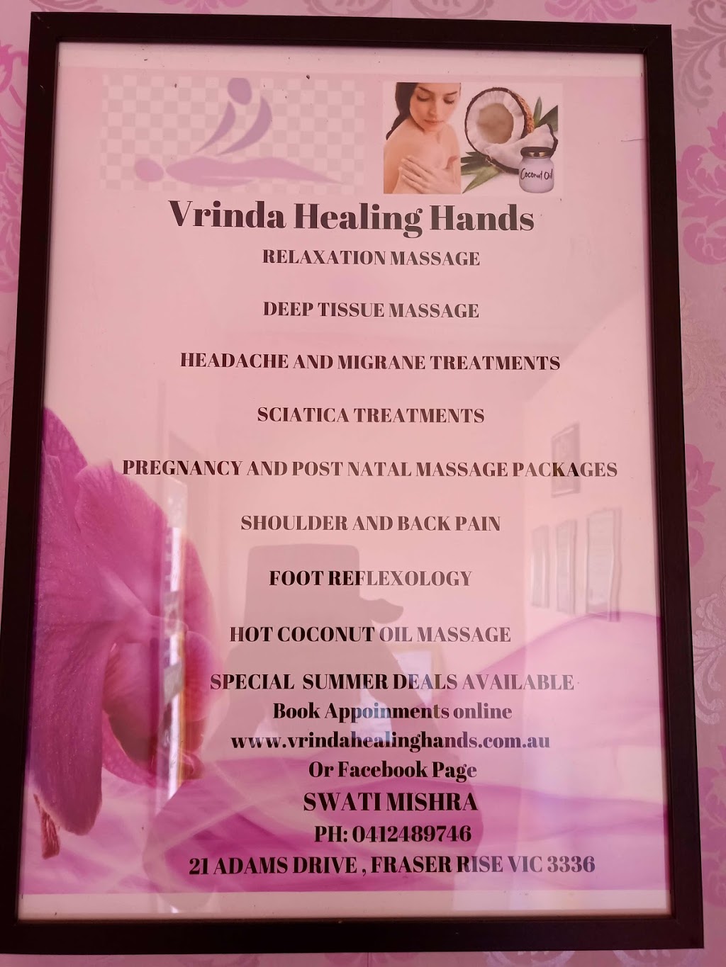 Vrinda healing hands | 21 Adams Dr, Plumpton VIC 3335, Australia | Phone: 0412 489 746