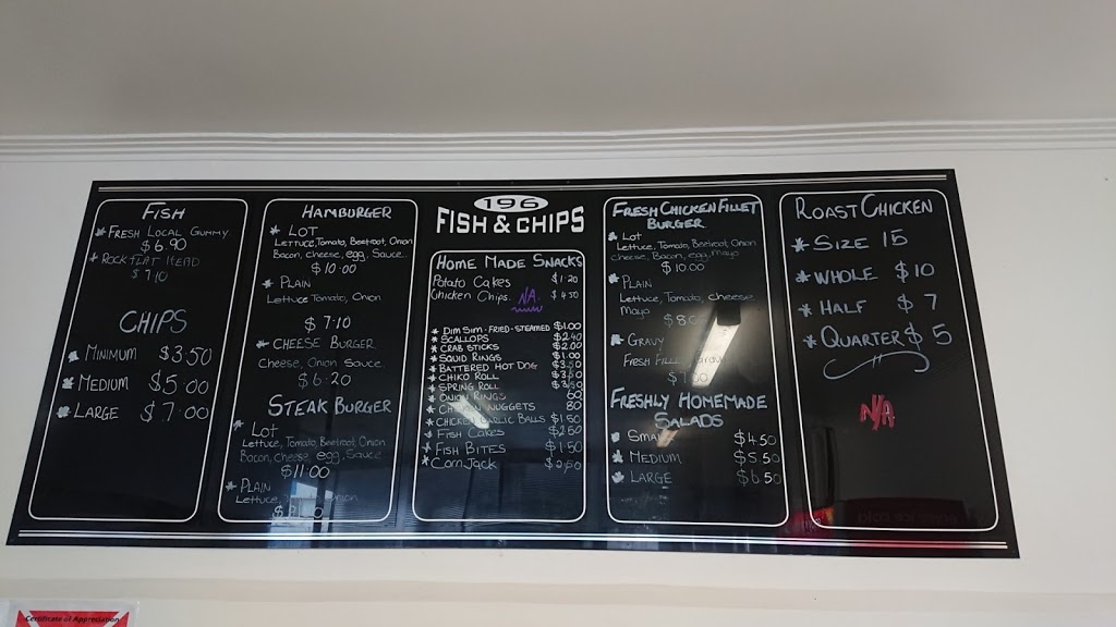 196 Fish and Chips | 196 Commercial Rd, Yarram VIC 3971, Australia | Phone: (03) 5182 5196