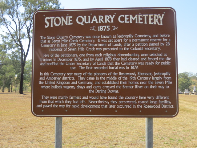 Stone Quarry Cemetery | cemetery | LOT 207 Stone Quarry Rd, Jeebropilly QLD 4340, Australia