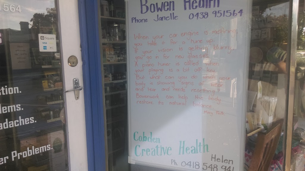 Cobden Creative Health | 25 Curdie St, Cobden VIC 3266, Australia | Phone: 0418 548 941