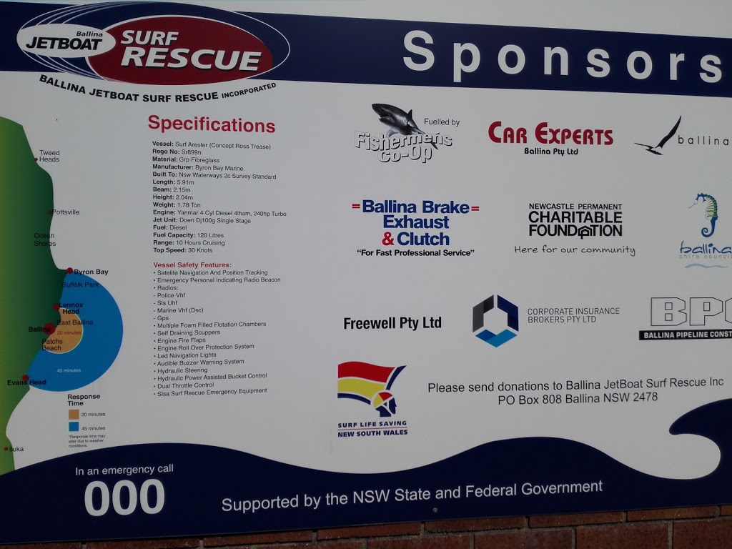 Ballina Jetboat Surf Rescue |  | 24 Regatta Ave, Ballina NSW 2478, Australia | 0431313361 OR +61 431 313 361