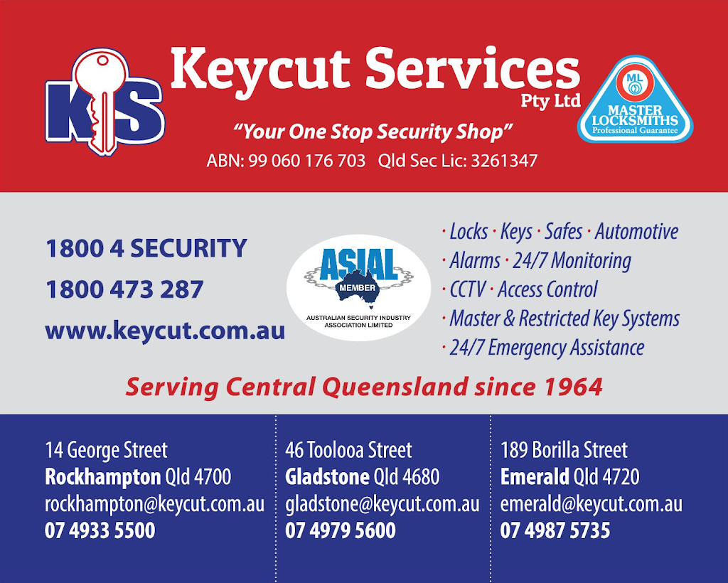 Keycut Services | locksmith | 189 Borilla St, Emerald QLD 4720, Australia | 0749875735 OR +61 7 4987 5735