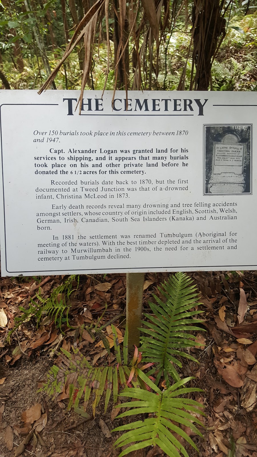 Tumbulgum Historic Cemetery | Dulguigan Rd, North Tumbulgum NSW 2490, Australia | Phone: (02) 6670 2435