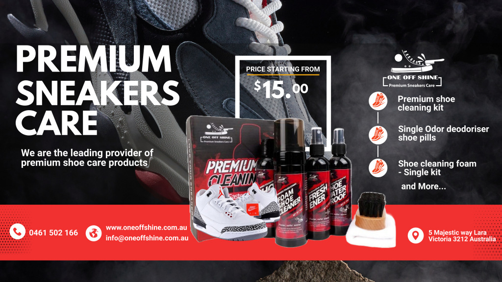 One off shine premium sneakers care | 5 Majestic Wy, Lara VIC 3212, Australia | Phone: 0461 502 166