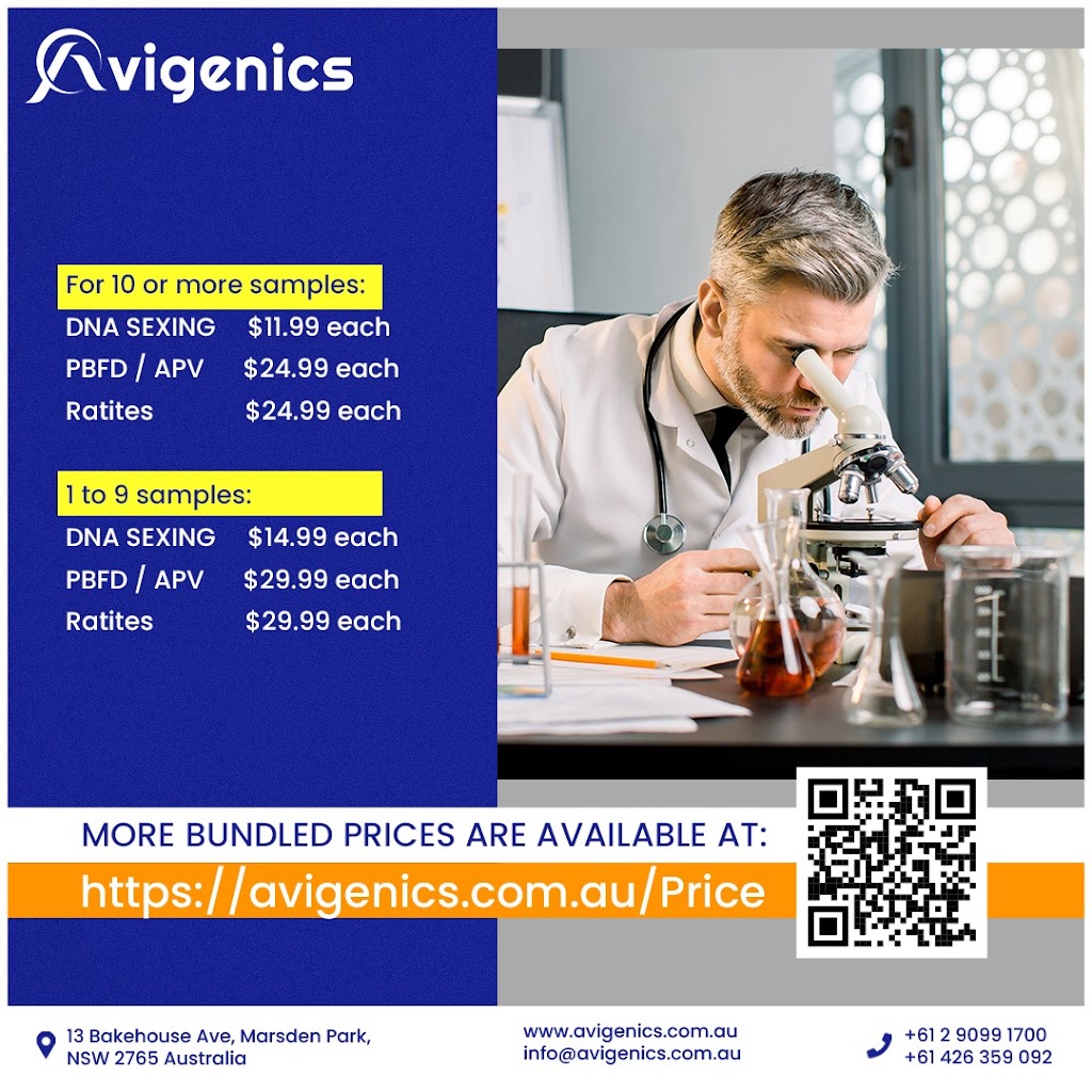 Avigenics Australia | 13 Bakehouse Ave, Marsden Park NSW 2765, Australia | Phone: (02) 9099 1700