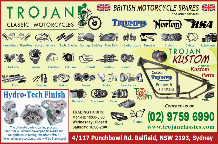 Trojan Classic Motorcycles | car repair | 4/117 Punchbowl Rd, Belfield NSW 2191, Australia | 0297596990 OR +61 2 9759 6990