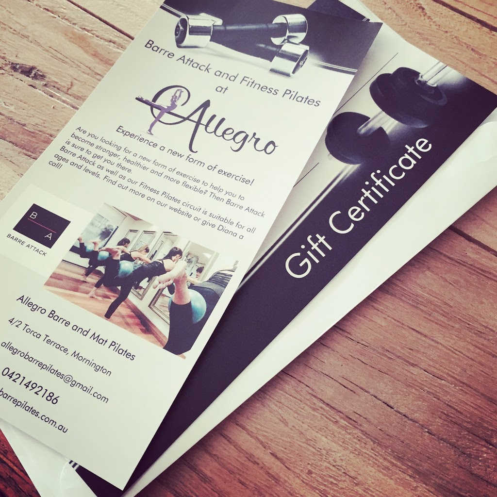 Allegro Barre & Mat Pilates | gym | Plover Wellbeing Shop D7 Peninsula Home, 1128 - 1132 Nepean Hwy, Mornington VIC 3931, Australia | 0421492186 OR +61 421 492 186