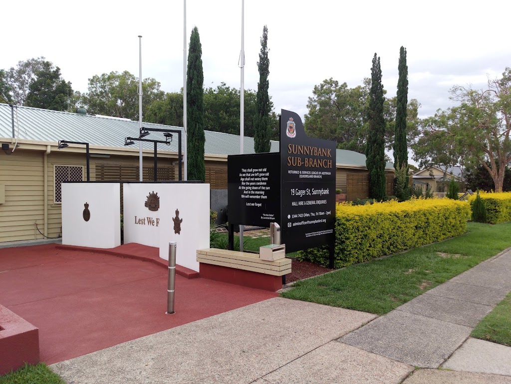 Sunnybank RSL Sub-Branch |  | 19 Gager St, Sunnybank QLD 4109, Australia | 0733447423 OR +61 7 3344 7423