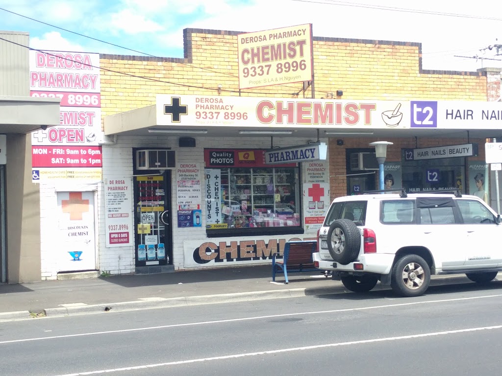 De Rosa Pharmacy | pharmacy | 349 Buckley St, Aberfeldie VIC 3040, Australia | 0393378996 OR +61 3 9337 8996
