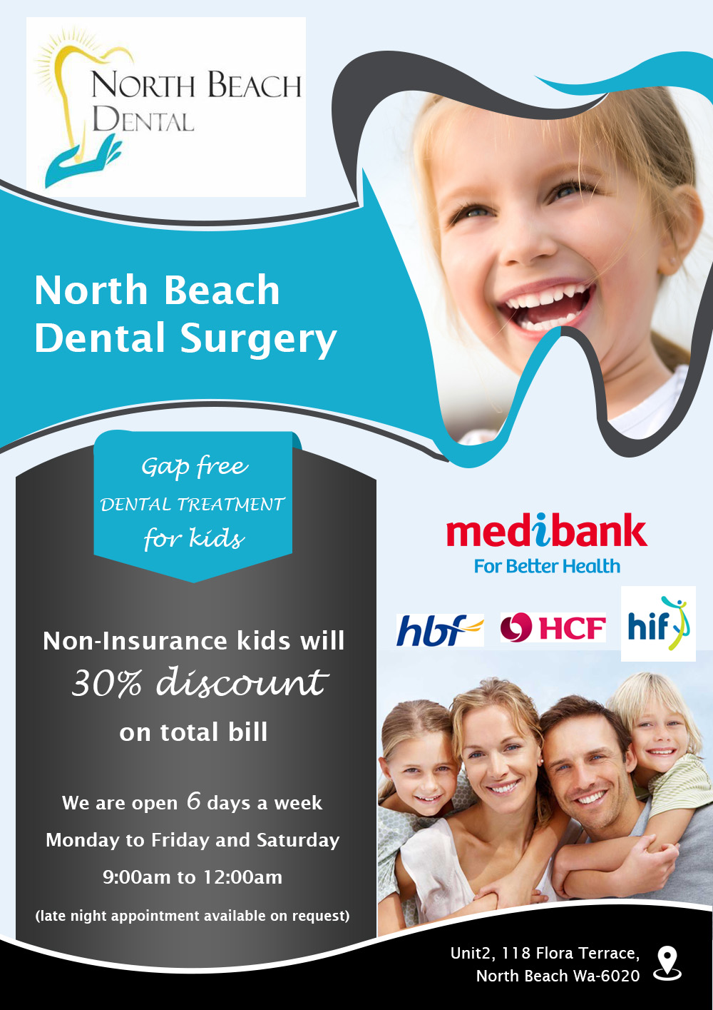 North Beach Dental | dentist | Unit 2/118 Flora Terrace, North Beach WA 6020, Australia | 0894471514 OR +61 8 9447 1514