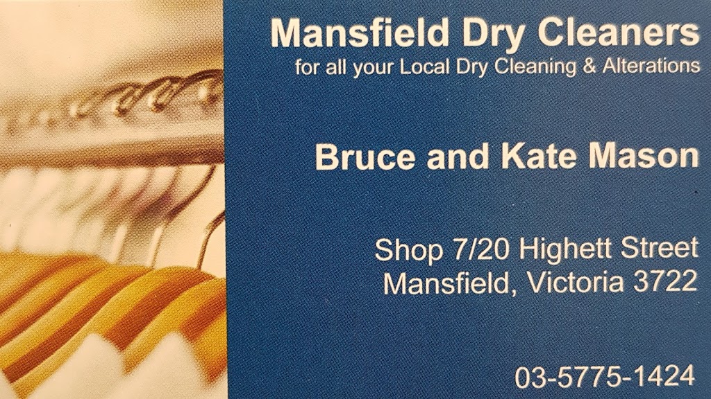Mansfield Dry Cleaners | Unit 7/20 Highett St, Mansfield VIC 3722, Australia | Phone: (03) 5775 1424