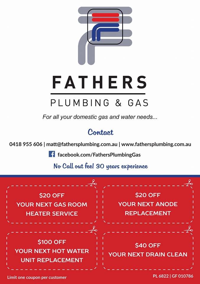 Fathers Plumbing & Gas | 33 A Douglas Ave, Yokine WA 6060, Australia | Phone: 0418 955 606