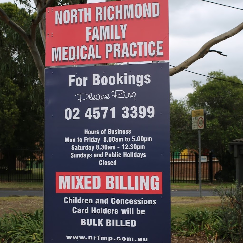 North Richmond Family Medical Practice | doctor | 12 Grose Vale Rd, North Richmond NSW 2754, Australia | 0245713399 OR +61 2 4571 3399