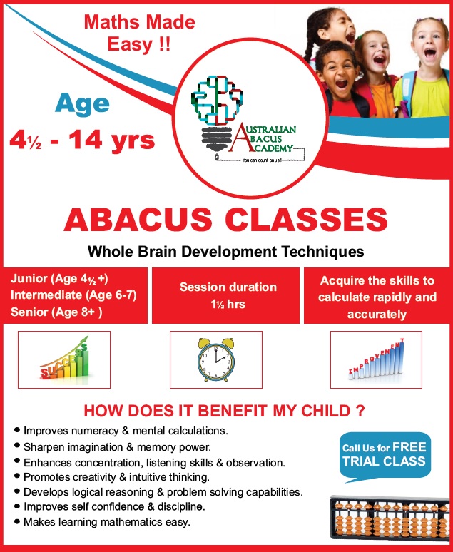 Australian Abacus Academy - Roxbourgh Park | school | The Homestead Community and Learning Centre, 30 Whiltshire Drive, Roxburgh Park VIC 3064, Australia | 0425804848 OR +61 425 804 848