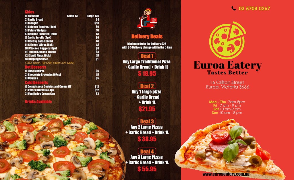 Euroa Eatery | restaurant | 16 Clifton St, Euroa VIC 3666, Australia | 0357040267 OR +61 3 5704 0267