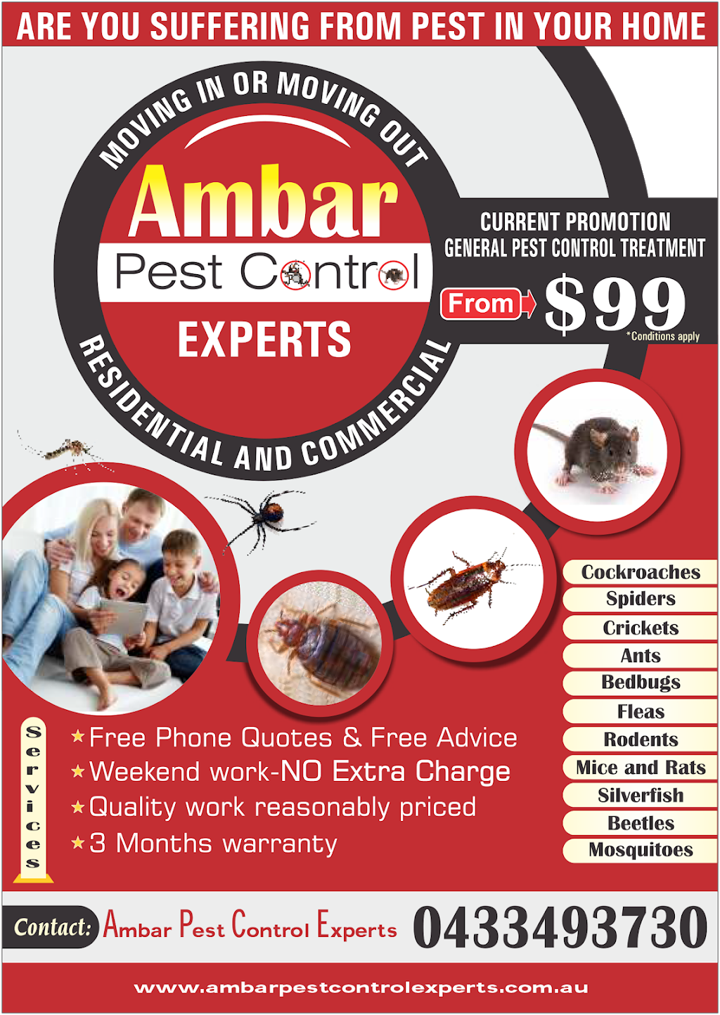 Ambar Pest Control Experts | home goods store | 62 Anthony St, Blacktown NSW 2148, Australia | 0433493730 OR +61 433 493 730