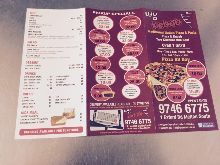 Luv A Kebab | restaurant | 1 Exford Rd, Melton South VIC 3338, Australia | 0397466775 OR +61 3 9746 6775