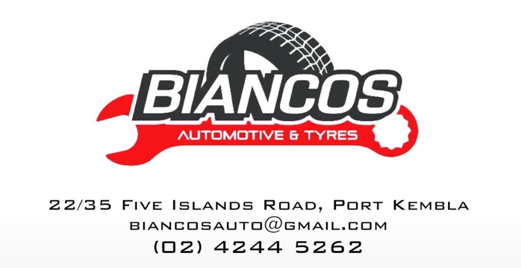 Biancos Automotive & Tyres | car repair | 22/35 Five Islands Rd, Port Kembla NSW 2505, Australia | 0242445262 OR +61 2 4244 5262