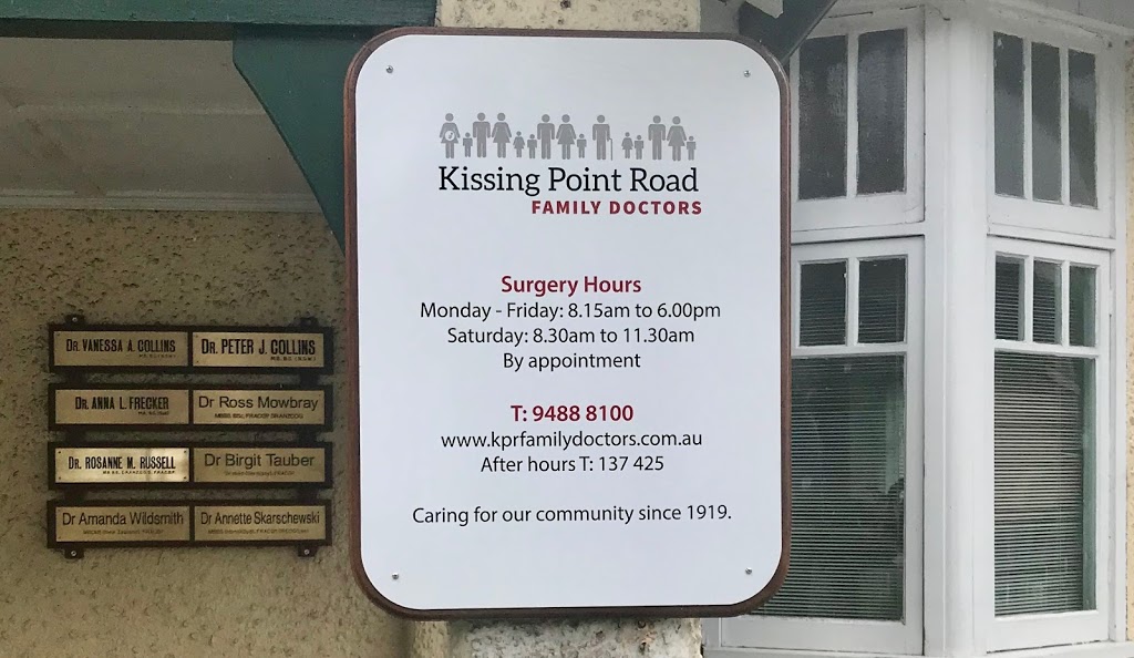 Kissing Point Road Family Doctors | doctor | 1 Kissing Point Rd, Turramurra NSW 2074, Australia | 0294888100 OR +61 2 9488 8100