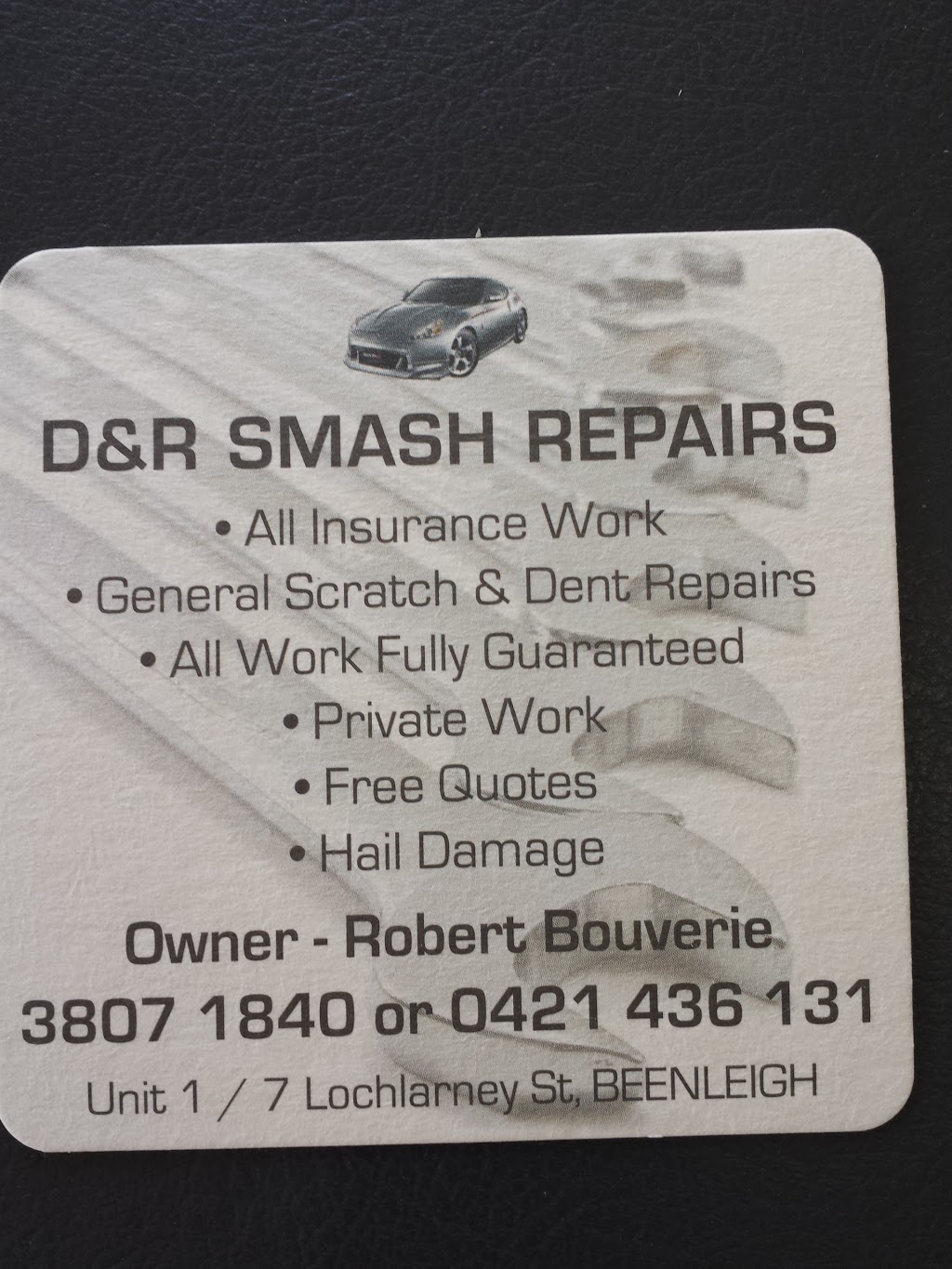 D & R Smash Repairs (Robert Bouverie ) | car repair | 1/7 Lochlarney St, Beenleigh QLD 4207, Australia | 0738071840 OR +61 7 3807 1840